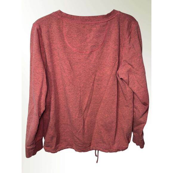 Life is Good V-Neck Sweatshirt Hoodie Size Large Embroidered Pullover - Picture 2 of 6